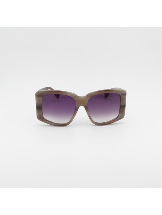Max Mara GLIMPSE6 MM0098 60Z Sunglasses Beige Butterfly Frame, Violet Lenses main image 8